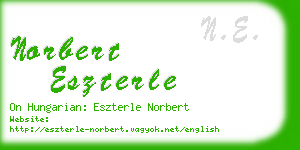 norbert eszterle business card